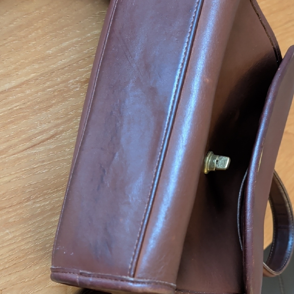 Coach Mahogany Leather Crossbody Top-Handle Bag - Picture 10 of 15